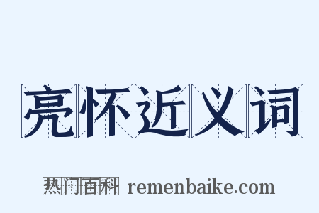 亮怀近义词是什么意思的图片